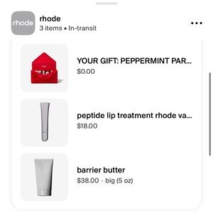 Rhode skin peppermint parcel PR holiday PR kit - limited edition